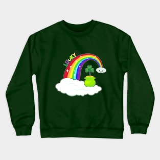 cute clover, rainbow Crewneck Sweatshirt